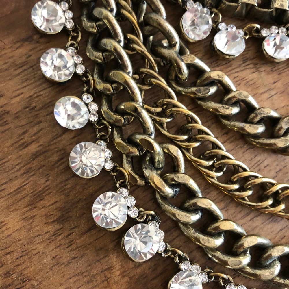 Antique Multi Chain Statement Necklace - image 5